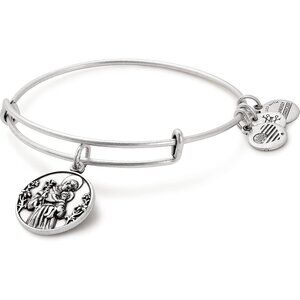 Divine Guides Expandable Bangle Bracelet for Women, Saint Anthony of Padua Charm